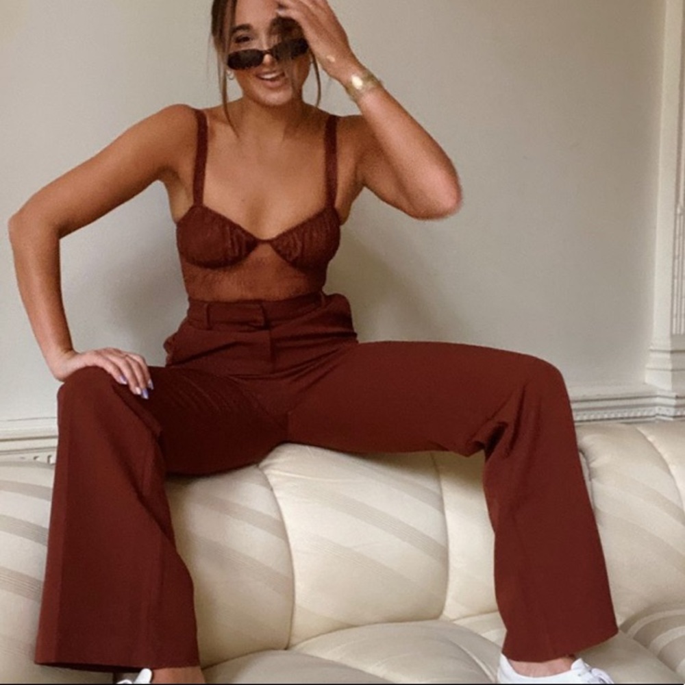 Danielle Bernstein Womens Lace Thong Bodysuit